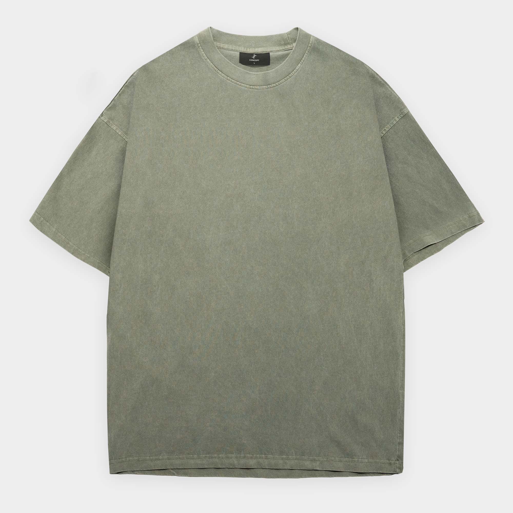 Green t-shirt on a white background