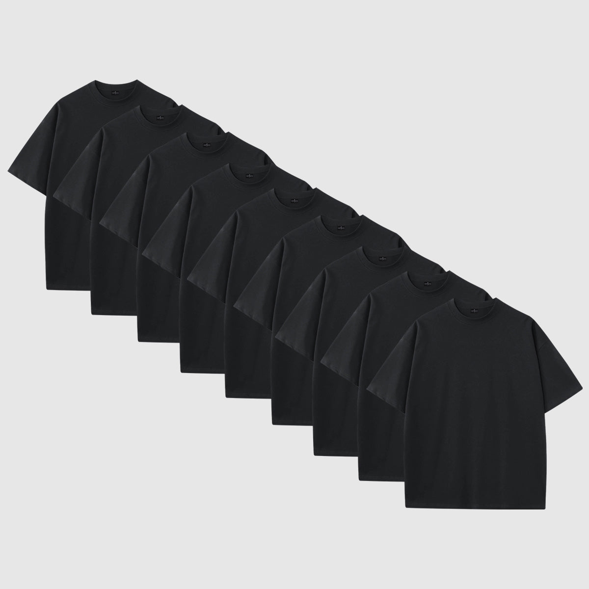 All Black 9-Pack - 275GSM Heavy Loose Fit T-Shirt