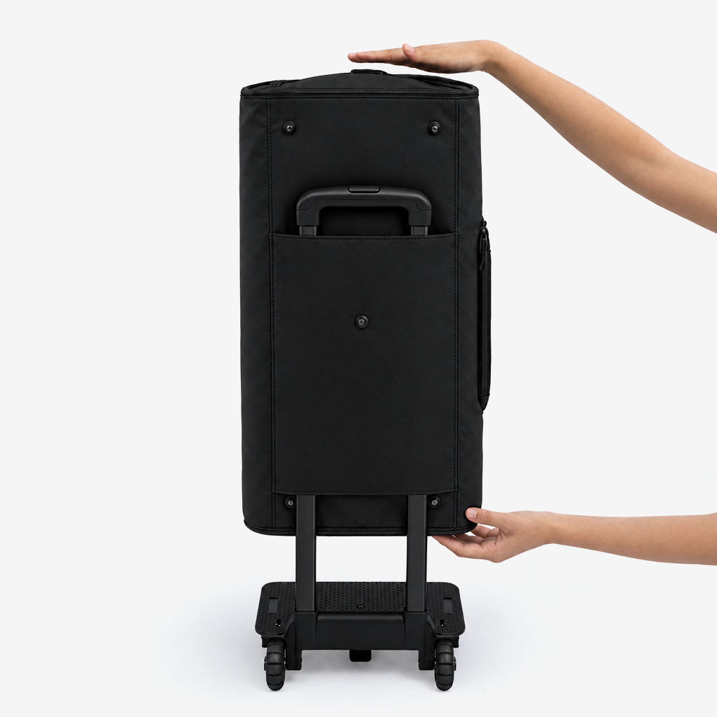 Weekender Bag trolley sleeve over a suitcase handle